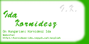 ida kornidesz business card